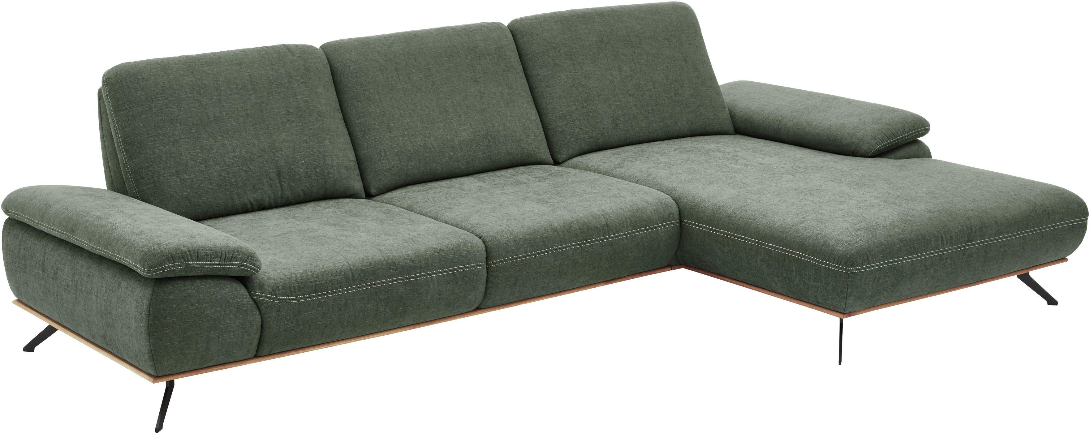 Die PlanBar Ecksofa ZE-EM18063, Breite 322 cm, 2 Teile, wahlweise mit Sitztiefen- und Armteilverstellung