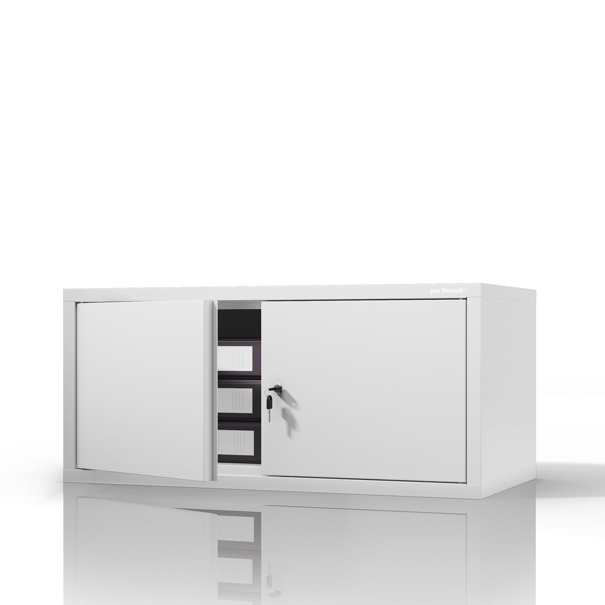 Jan Nowak Schrankaufsatz Aufsatz für Schrank 80 cm EWA Compact Metall Stahl abschließbar, (38 x 80 x 40 cm passend für JAN NOWAK Schränke PZH-zertifiziert), Erweiterung Büroschrank Schloss 2 Schlüssel robust 4 Farben