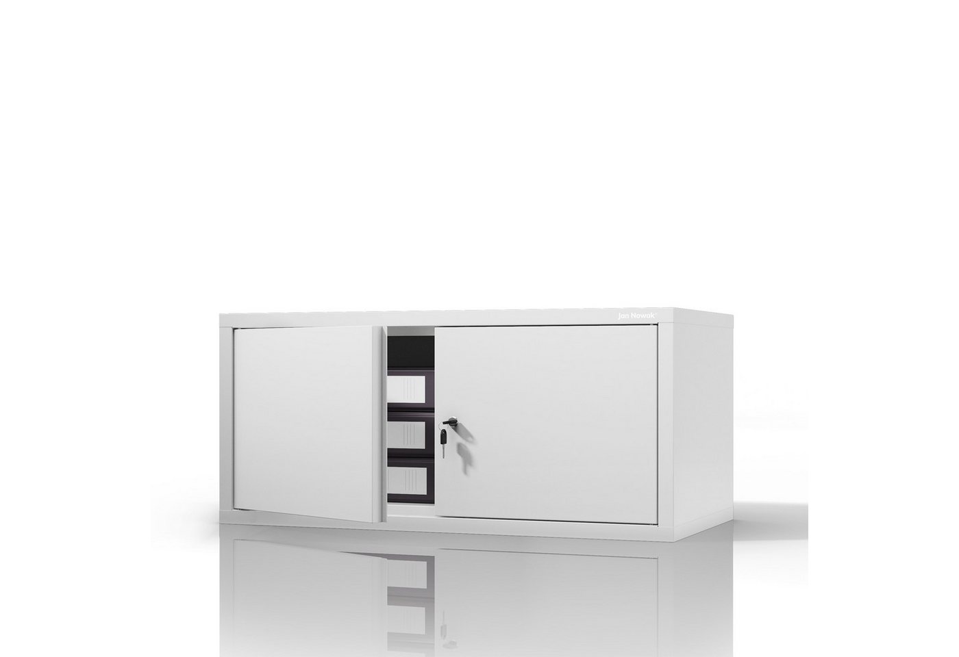 Jan Nowak Schrankaufsatz Aufsatz für Schrank 80 cm EWA Compact Metall Stahl abschließbar, (38 x 80 x 40 cm passend für JAN NOWAK Schränke PZH-zertifiziert), Erweiterung Büroschrank Schloss 2 Schlüssel robust 4 Farben
