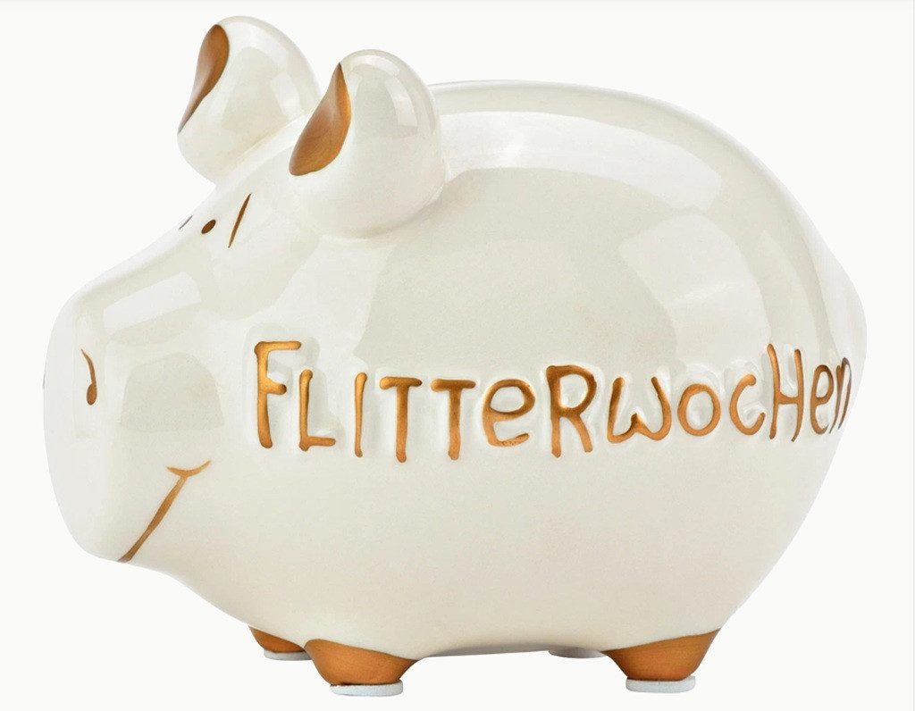 Sparschwein Company Spardose Sparschwein Company Spardose "Flitterwochen" Keramik B12xH9xT9