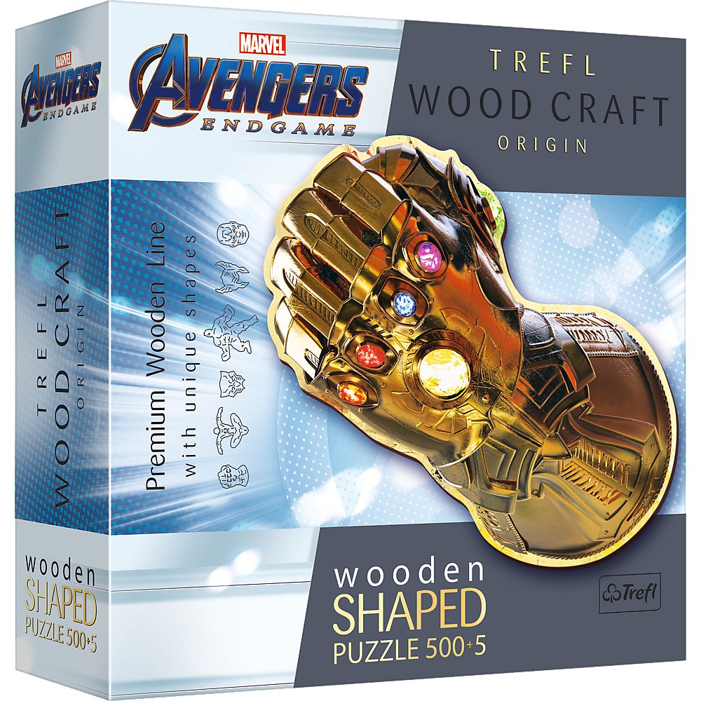 Trefl Puzzle Marvel Avengers Infinity Gauntlet 500+5 Holzpuzzle, 500 Puzzle günstig online kaufen