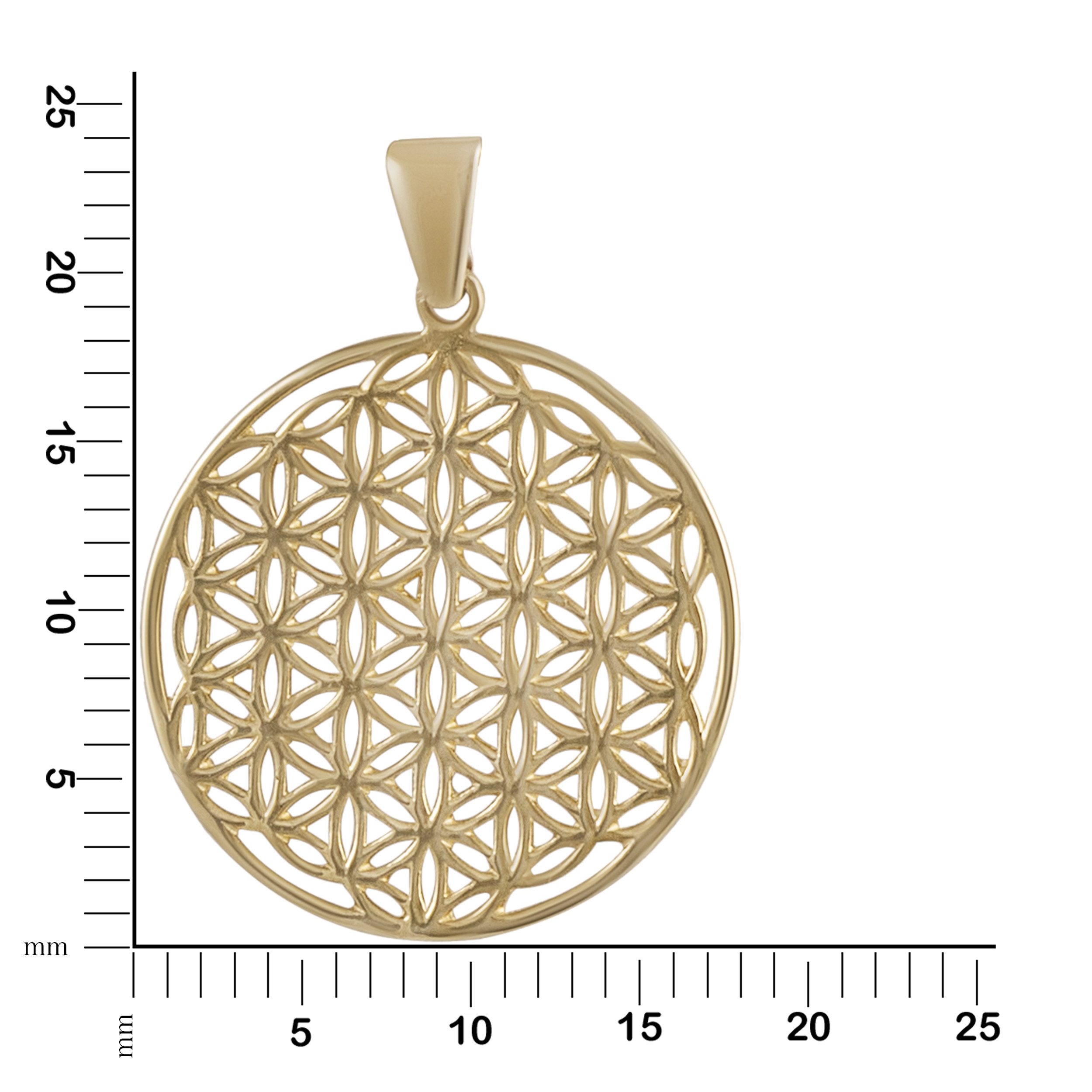 Vivance Kettenanhänger 375 Gold Motiv Blume des Lebens günstig online kaufen