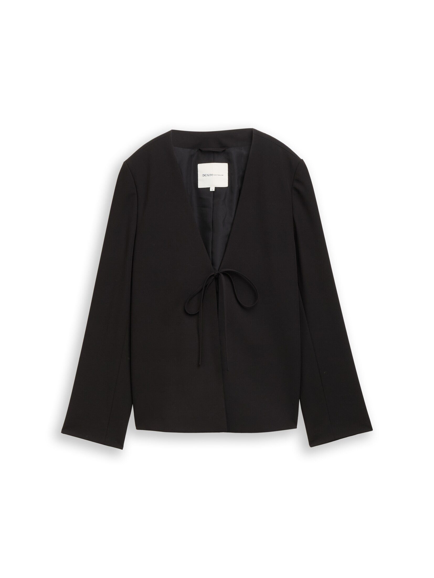 TOM TAILOR Denim Jackenblazer Blazer Regular Fit Jacke mit Schleifen-Detail