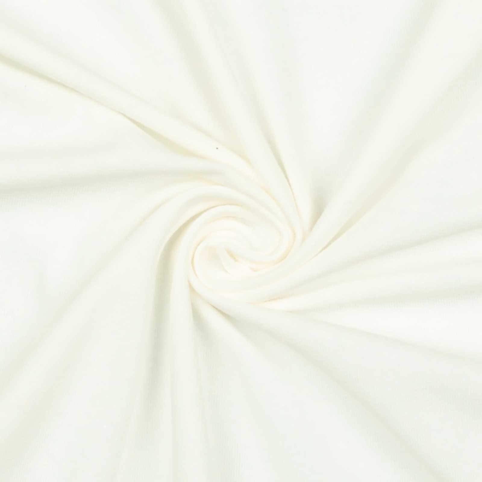maDDma Stoff Baumwoll Leinen Jersey meliert ab 0,5 m x 1,45 m, 005 - vanille