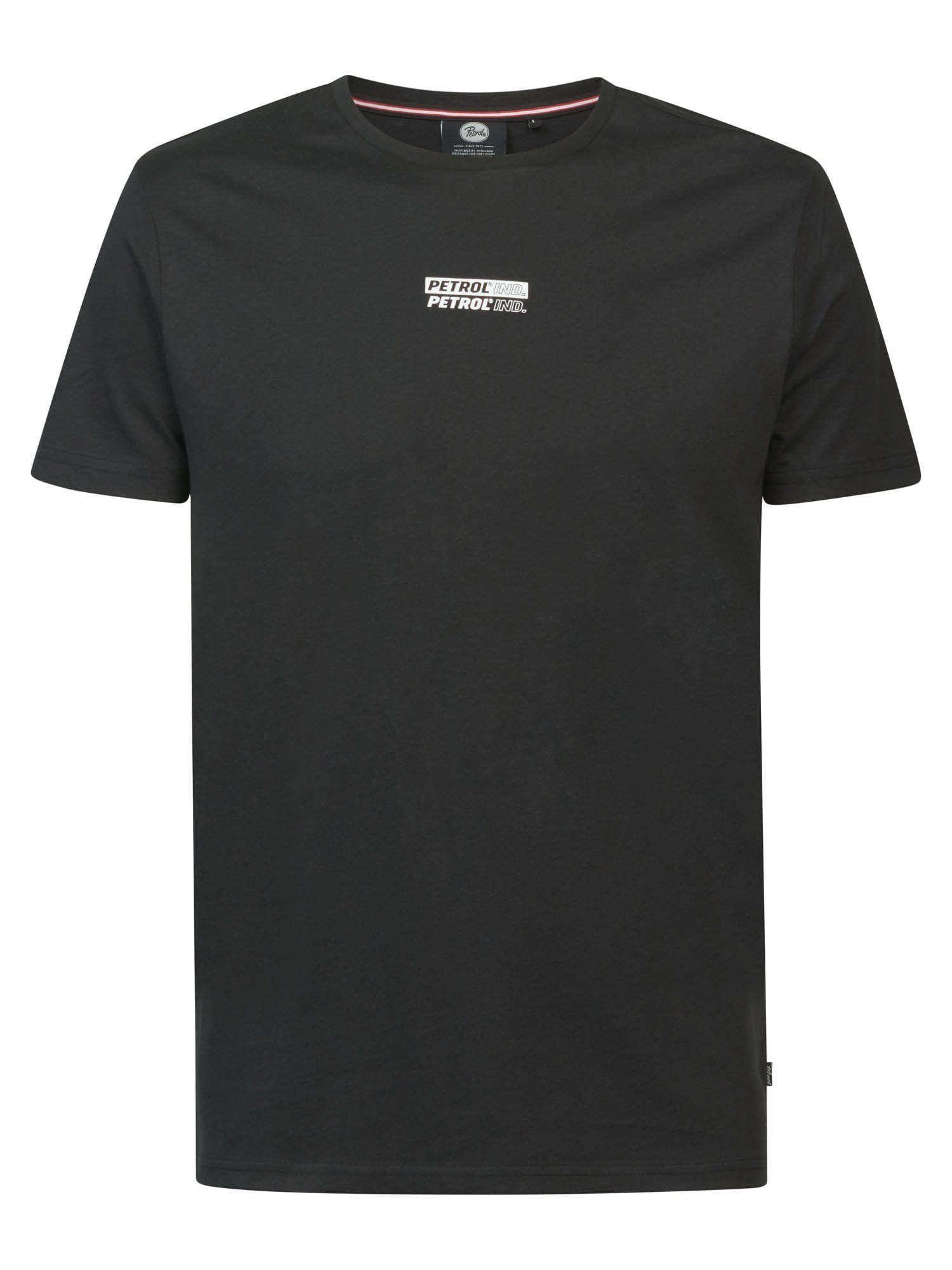 Petrol Kurzarmshirt Industries schwarz T-Shirt T-Shirt