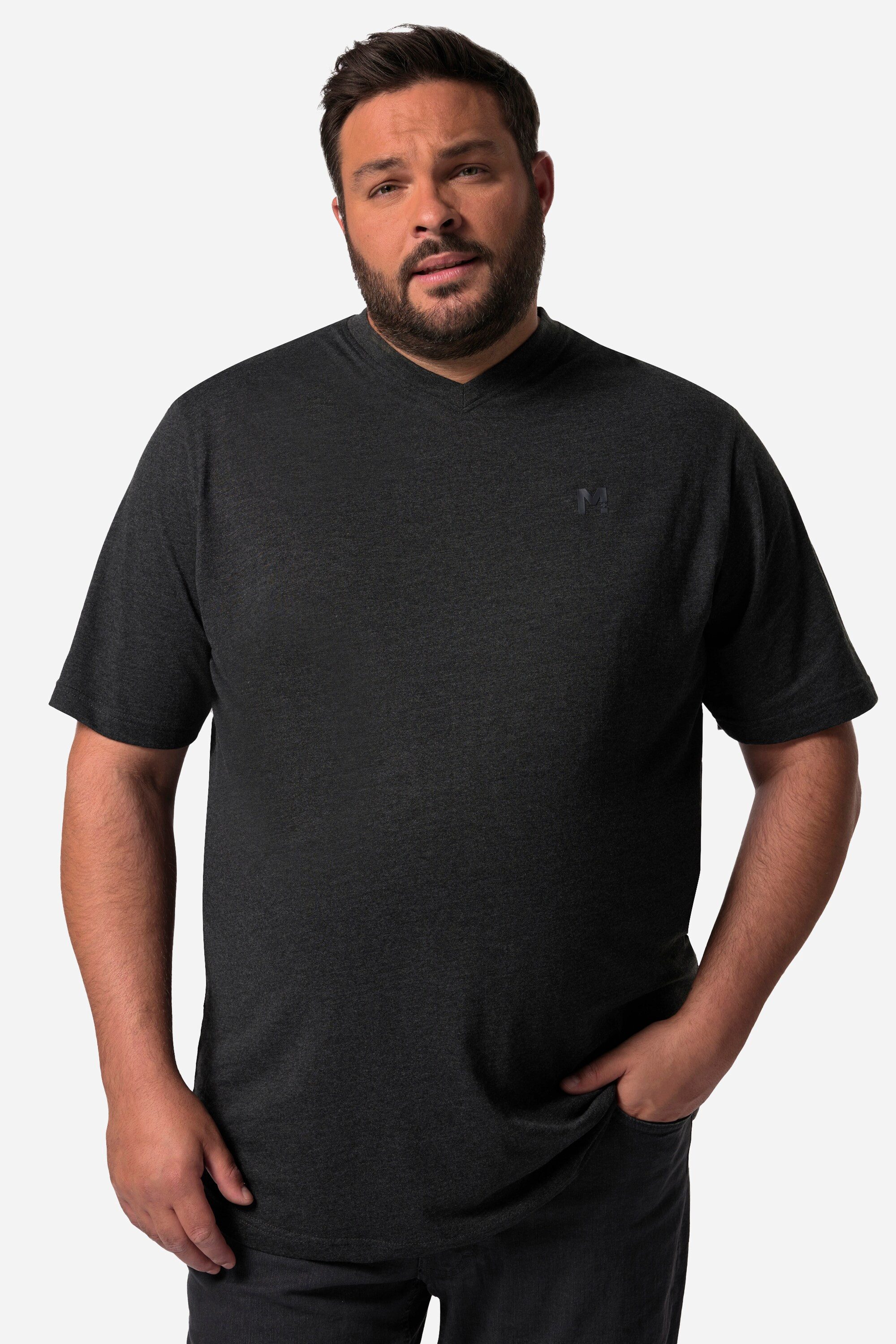 Men Plus T-Shirt Men+ T-Shirt Basic Halbarm V-Ausschnitt bis 8 XL