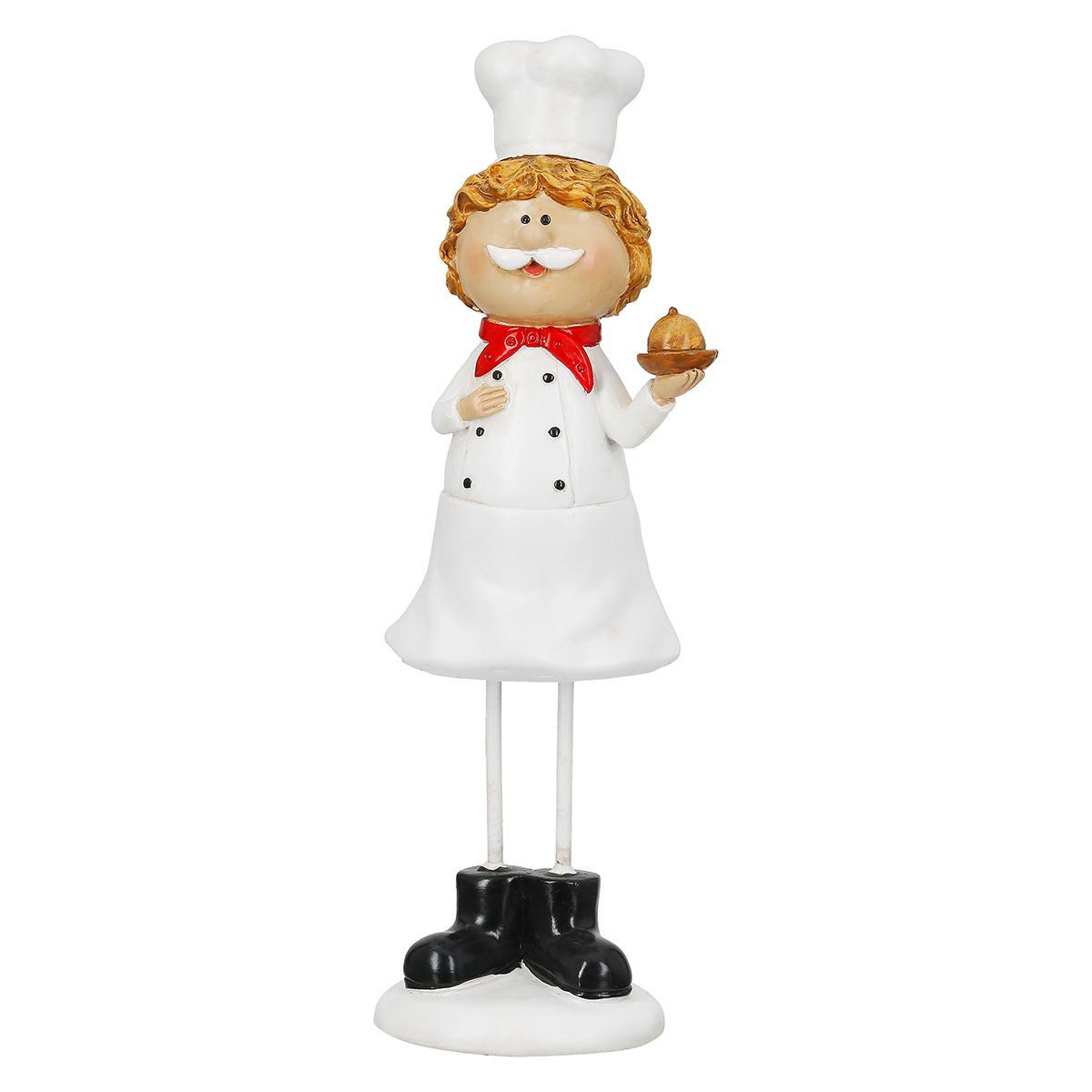 MF Dekofigur Dekofigur Sternekoch mit Torte – Lustige Küchenfigur Deko & Geschenk (1 St)