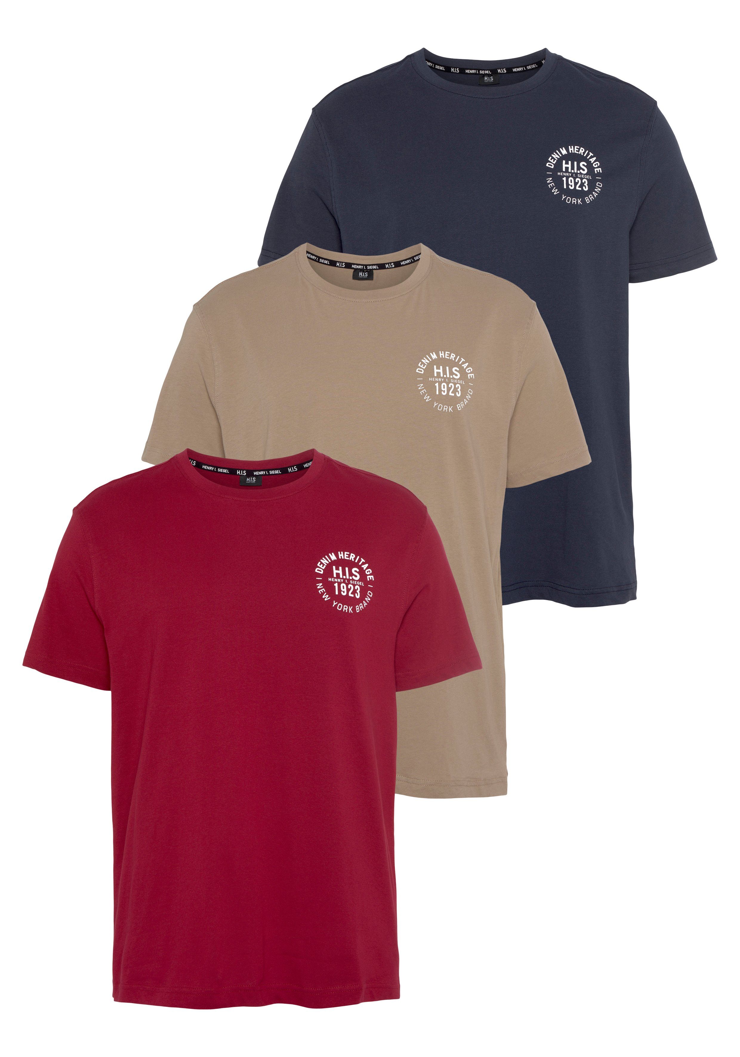 H.I.S T-Shirt (Packung, 3-tlg., 3er-Pack) schmal günstig online kaufen