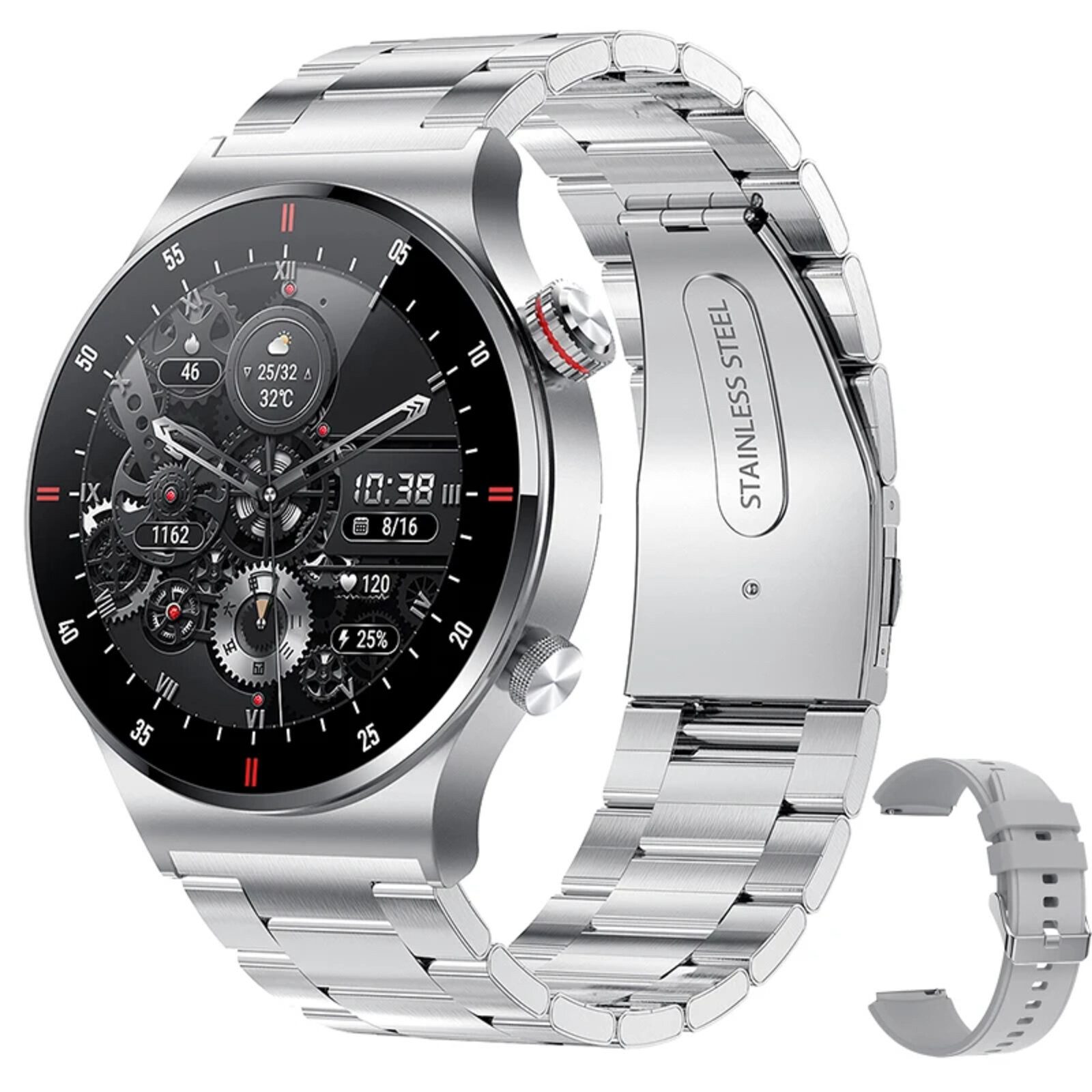 Männer Bluetooth Anruf Schlaf Überwachung mehrere Sport wasserdichte Smartwatch
