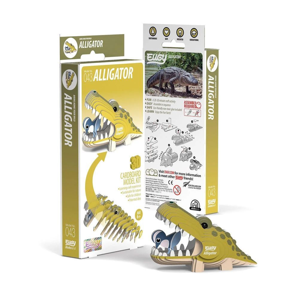 BrainBox Spiel EUGY - 3D Bastelset Alligator