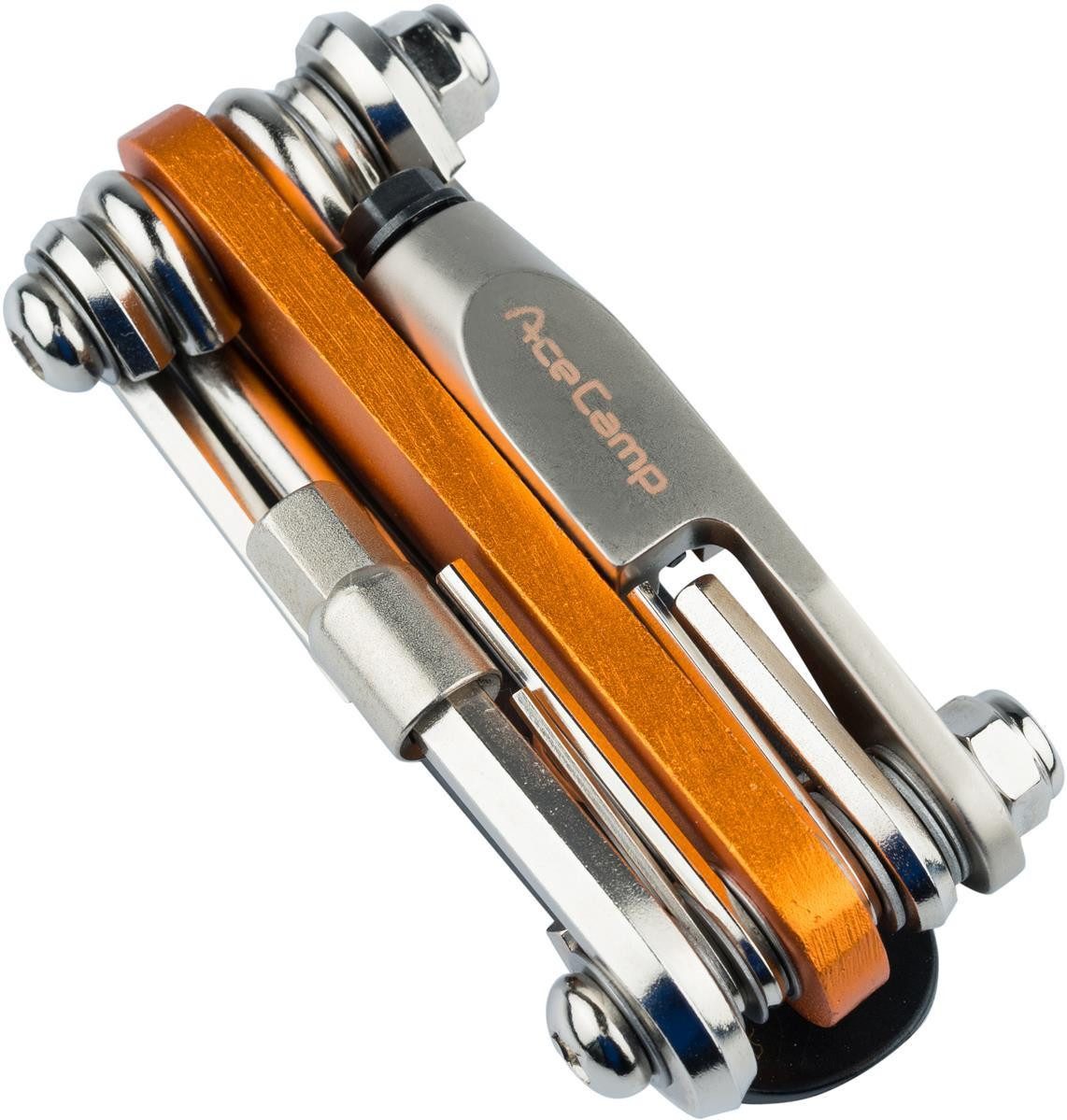 AceCamp Multitool All-In-One 14-in-1 Fahrrad-Werkzeug Kettennieter & Reifenheber, (Einzelwerkzeug, 1 St., Einzelartikel), Integrierter Kettennieter mit Hebelwirkung, kompakte Bauform
