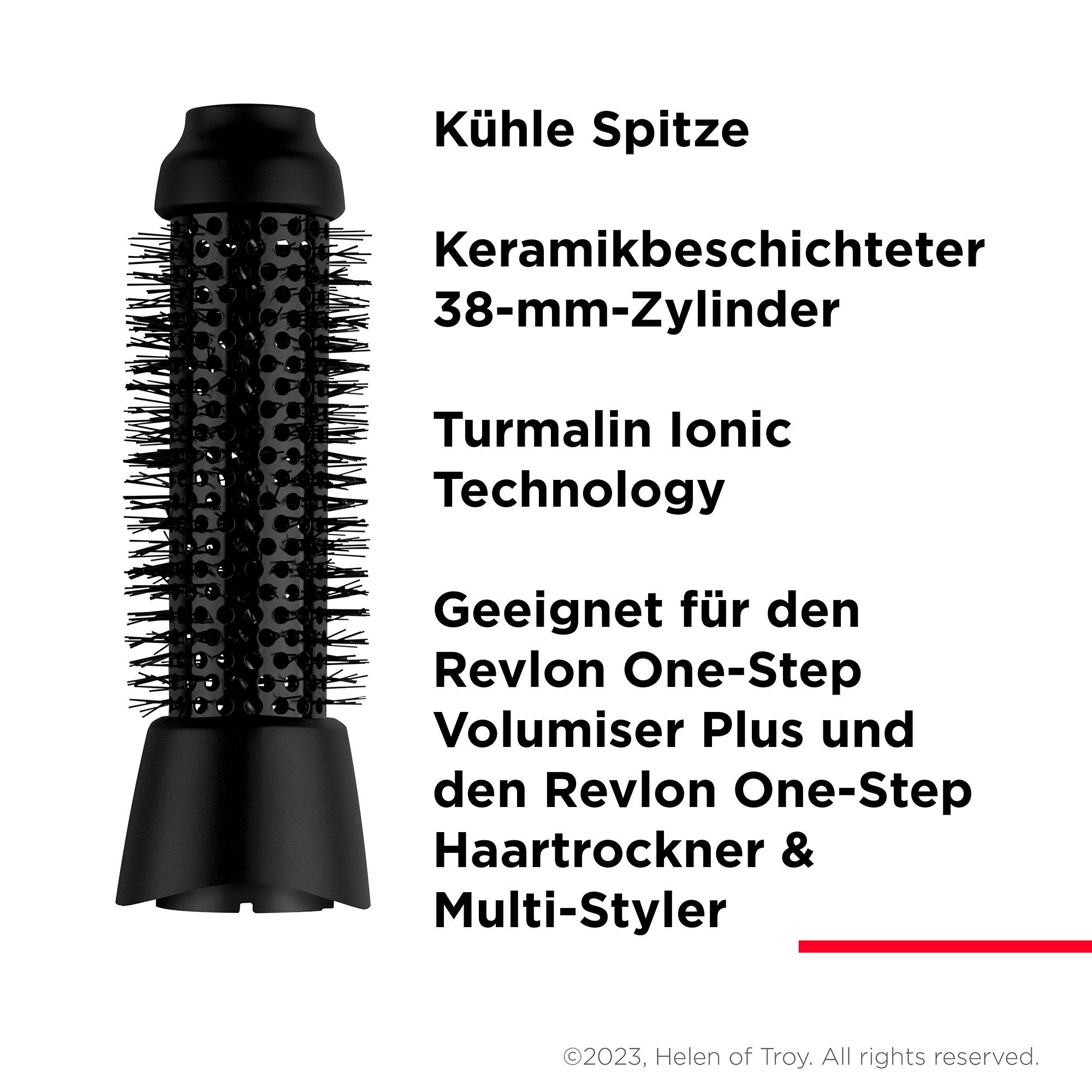 Revlon Rundbürste ONE-STEP RUNDBÜRSTENAUFSATZ, RVDR5325, für Warmluftbürste Volumiser RVDR5298E und Multi Styler RVDR5333