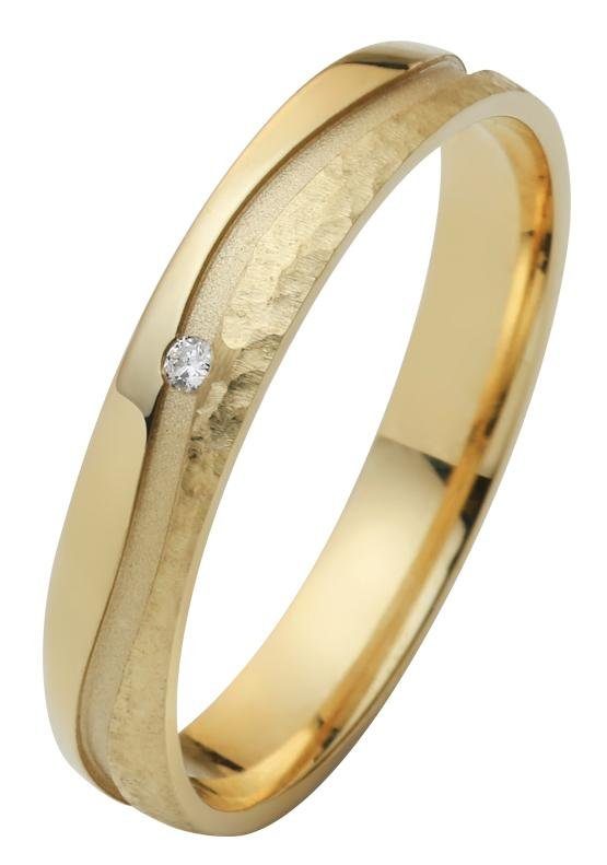 Firetti Trauring Schmuck Geschenk Gold 750 Hochzeit Ehering "LIEBE", Made in Germany, wahlweise mit oder ohne Brillant