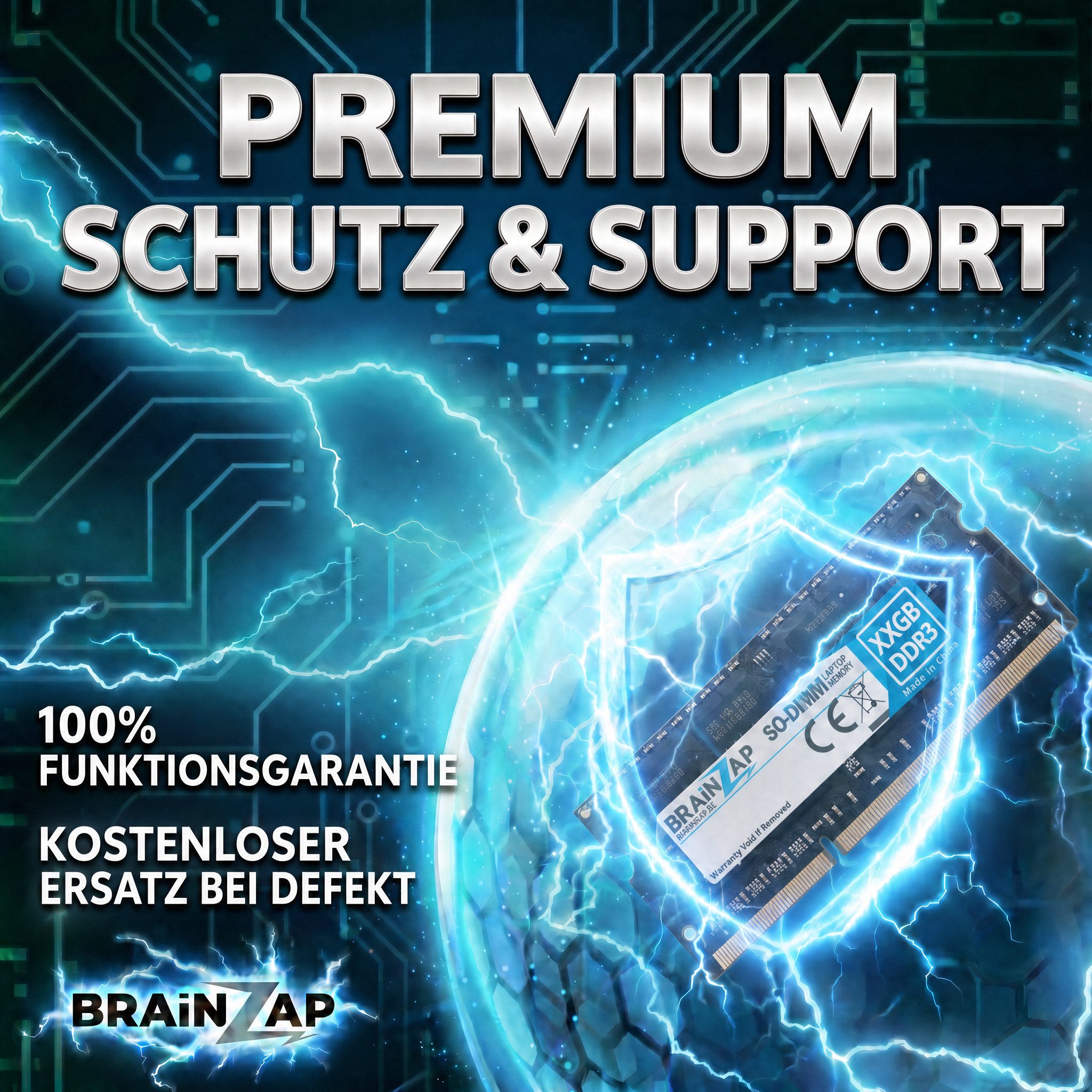 BRAINZAP 16GB (2x 8GB) RAM PC3-12800S SO-DIMM Laptop-Arbeitsspeicher (1600 MHz, CL11, 2Rx8, Non-ECC, Unbuffered, für Notebooks - Intel und) – Bild 4 von 5
