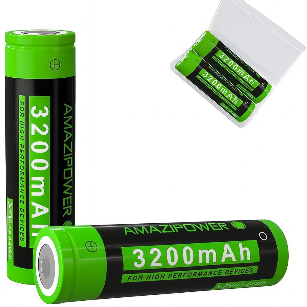 LA CUTE 3200mAh NiMH Akku 3,7V Wiederaufladbar, LED-Stirnlampen Vape Akku 18650 Akku Li-Ion 18650 3200 mAh (3,7 V, 2 St), Hohe Kapazität, Mehrfachschutz, langlebig, umweltfreundlich