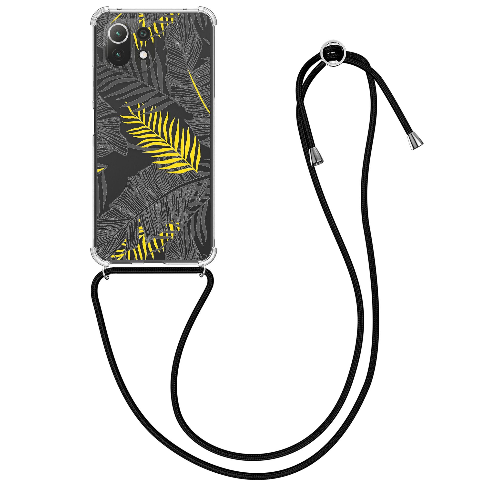 kwmobile Handyhülle Hülle für Xiaomi 11 Lite (5G) NE / Mi 11 Lite (5G), Silikon Handyhülle mit Kette - Handykette Handyband