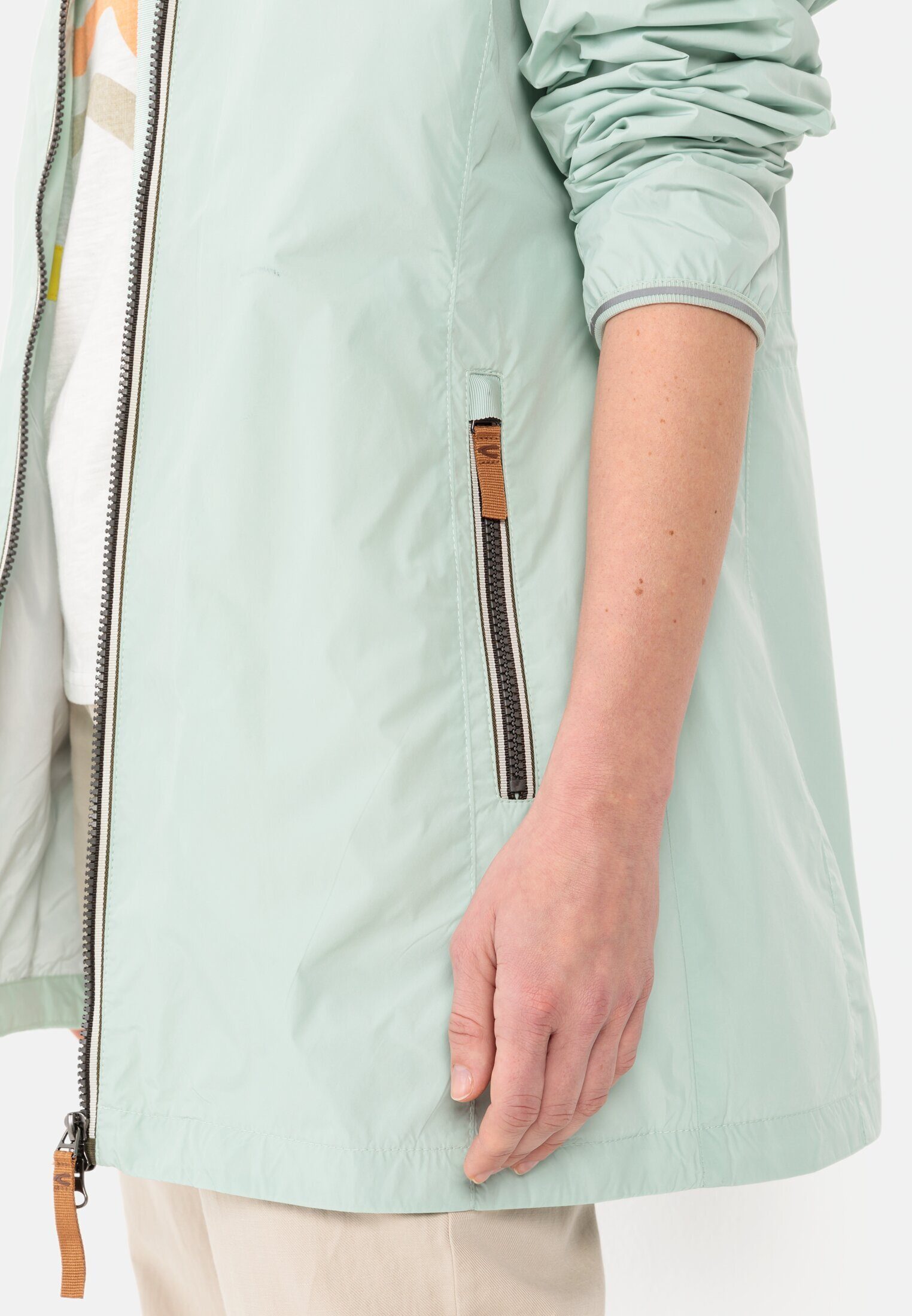 camel active Funktionsjacke aus recyceltem Polyester Langarm Kapuze Markenlabel