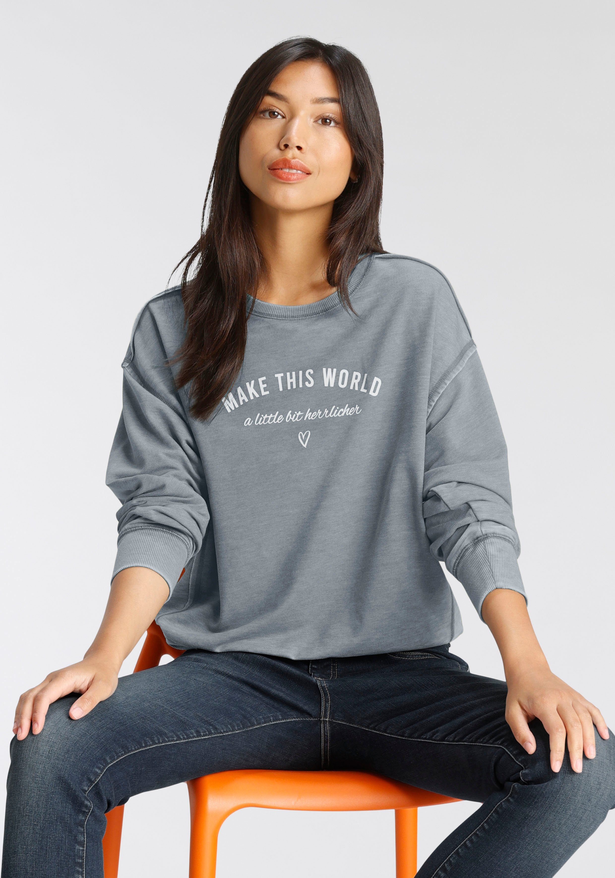 Herrlicher Sweatshirt »CARRIE« mit Message-Print | OTTO