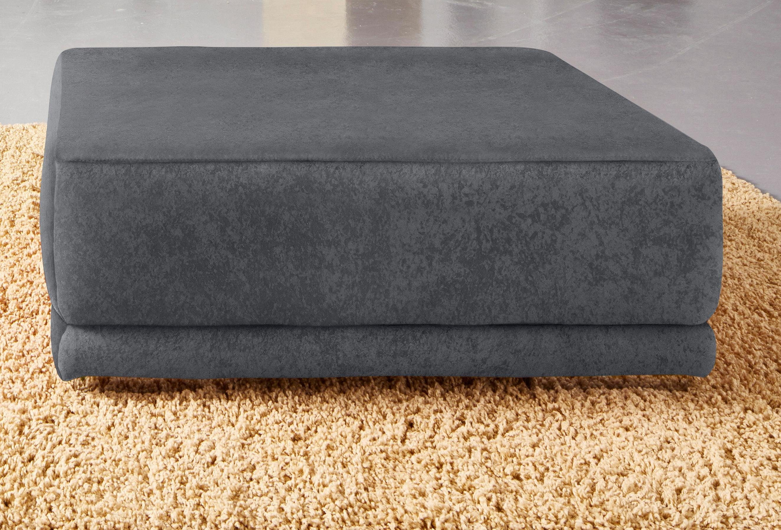 sit&more Polsterhocker, In 4 Bezugsqualitäten online kaufen sit&more Polsterhocker, grau, Luxus-Microfaser ALTARA NUBUCK®