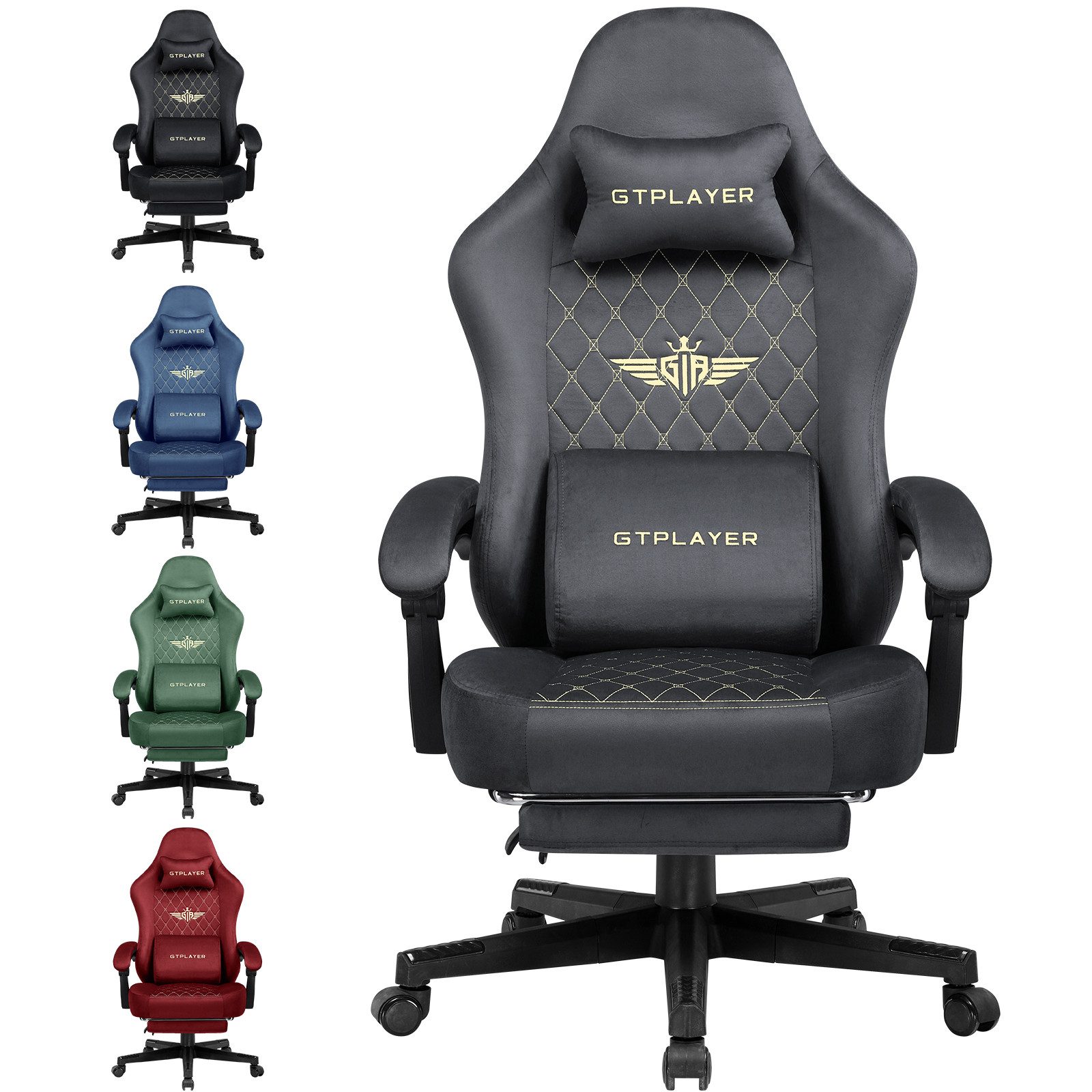 GTPLAYER Gaming-Stuhl Stoff Gaming Chair Ergonomisch günstig online kaufen