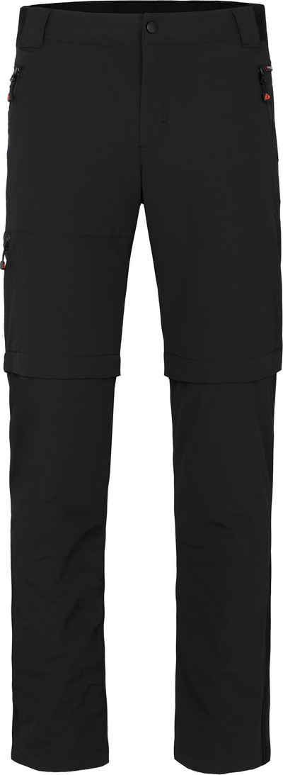 Bergson Zip-off-Hose ARRESÖ COMFORT Zipp Off Herren Wanderhose, leicht, strapazierfähig, Langgrößen, schwarz