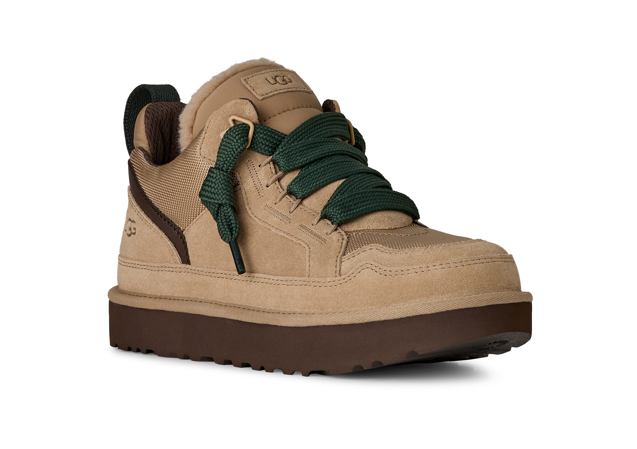 UGG LOWMEL Plateausneaker Halbschuh, Schnürschuh mit gepolstertem Schaftrand