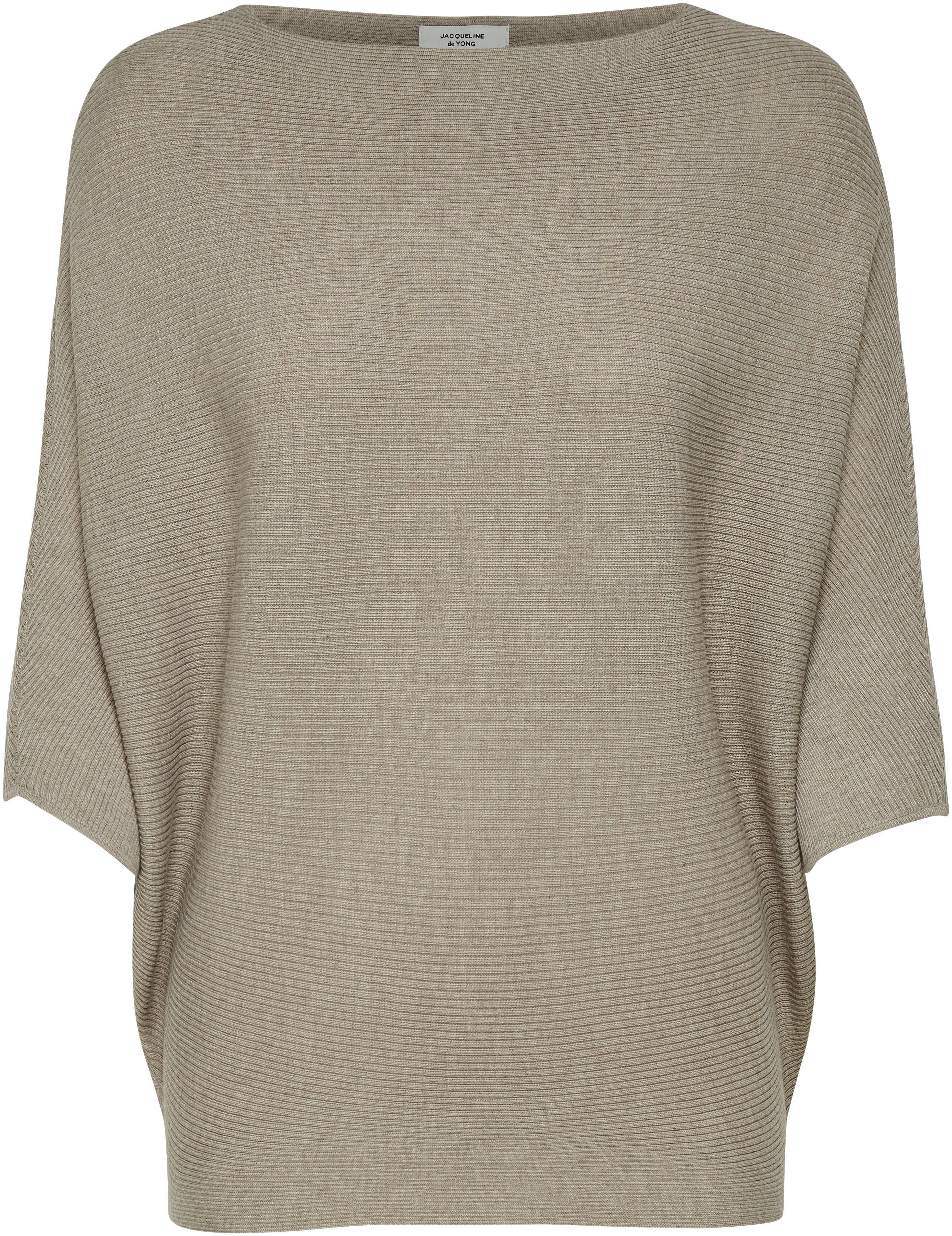 BEHAVE Taupe KNT JDYNEW NOOS PULLOV. Simple Strickpullover BATSLEEVE JDY