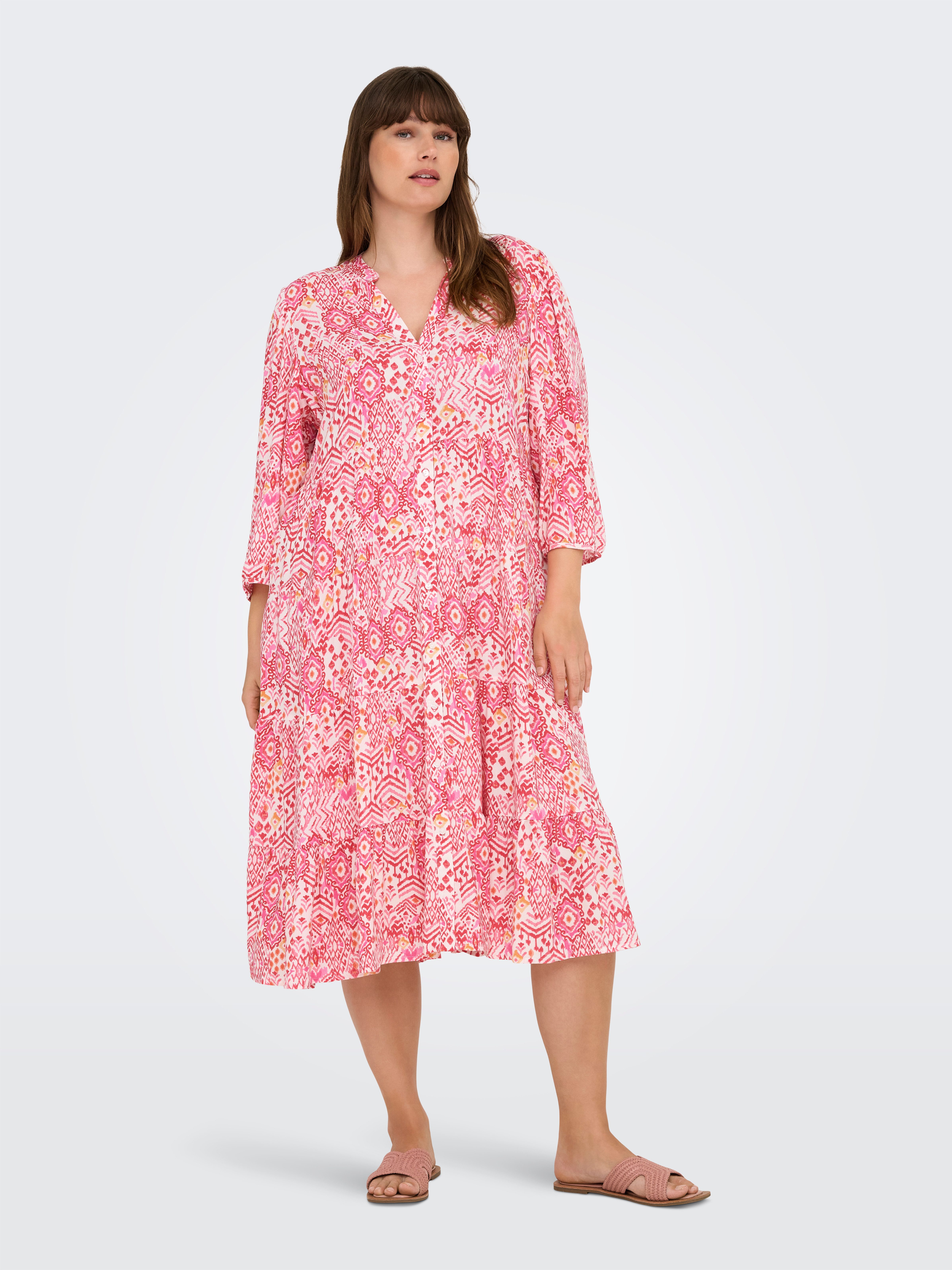 ONLY CARMAKOMA Tunikakleid CARMILANA 3/4 DRESS WVN NOOS Sommerkleid