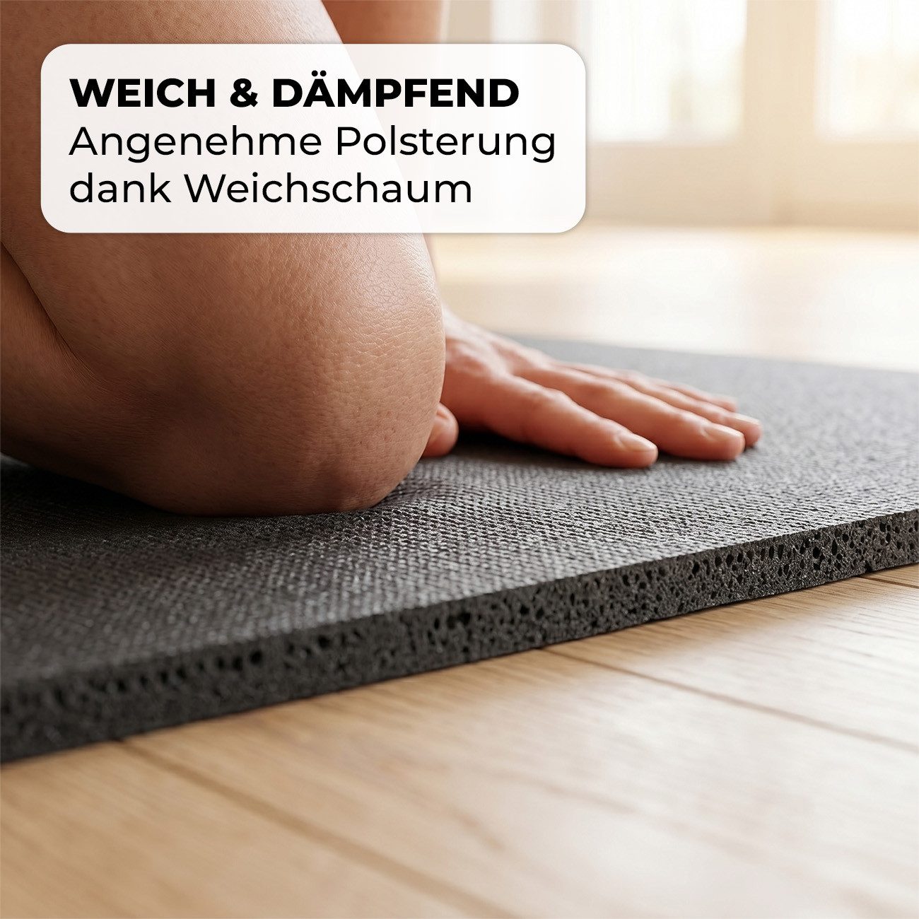 ANRO Fitnessmatte Globi Sport 8mm stark isolierend rutschfest, zuschneidbar, Spielmatte (Kein Set, 1-St., Einteilig), vibrations- und schalldämpfend Größe: 100x65cm Uni Grau