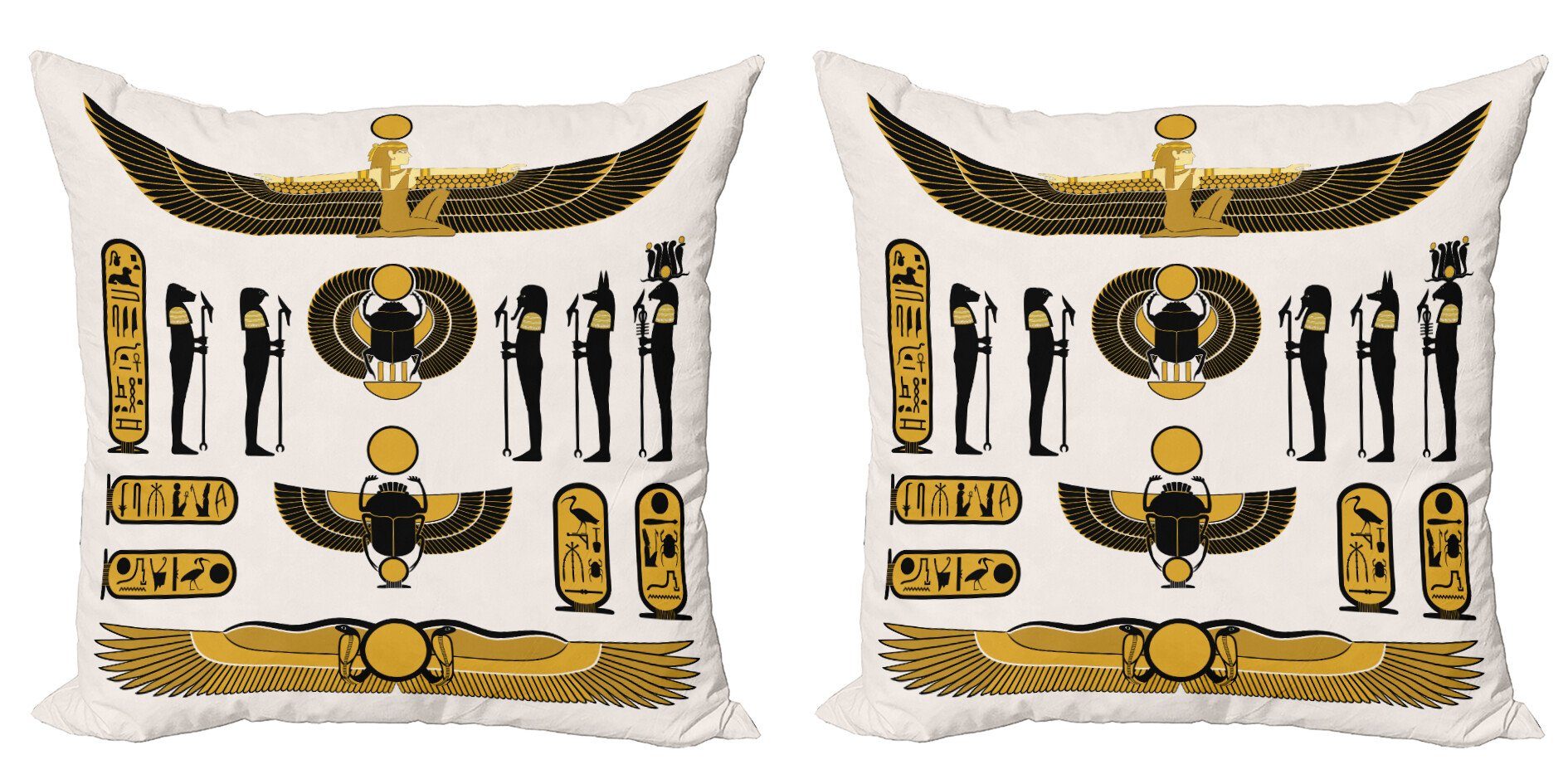 Kissenbezüge Modern Accent Doppelseitiger Digitaldruck, Abakuhaus (2 Stück), ägyptisch mythische Geist