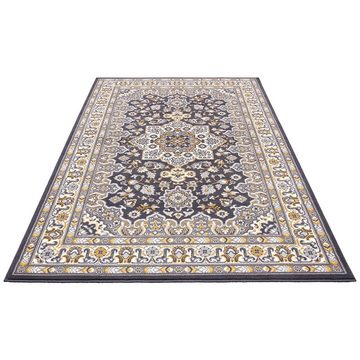 Teppich Orientalischer Kurzflor Teppich Parun Täbriz Dunkelgrau, NOURISTAN, rechteckig, Höhe: 9 mm