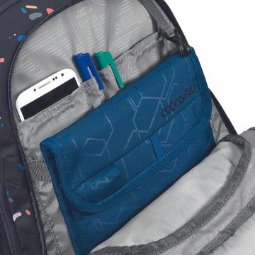 coocazoo Schulranzen Schulrucksack-Set PORTER Sprinkled Candy 2-teilig (Rucksack, Mäppchen), ergonomisch, Körpergröße: 135 - 180 cm, reflektiert