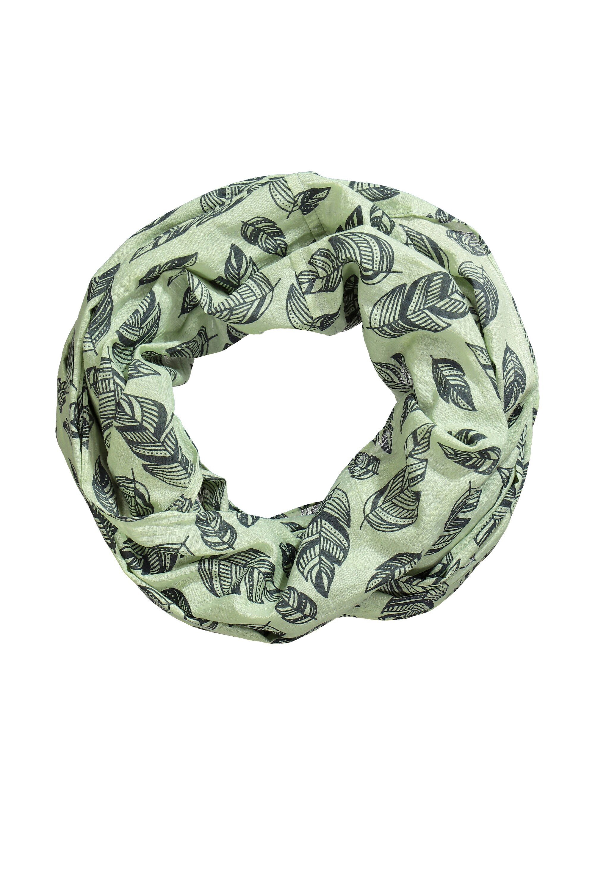 Ulla Popken Halstuch Loop Federmuster Schlauchschal günstig online kaufen