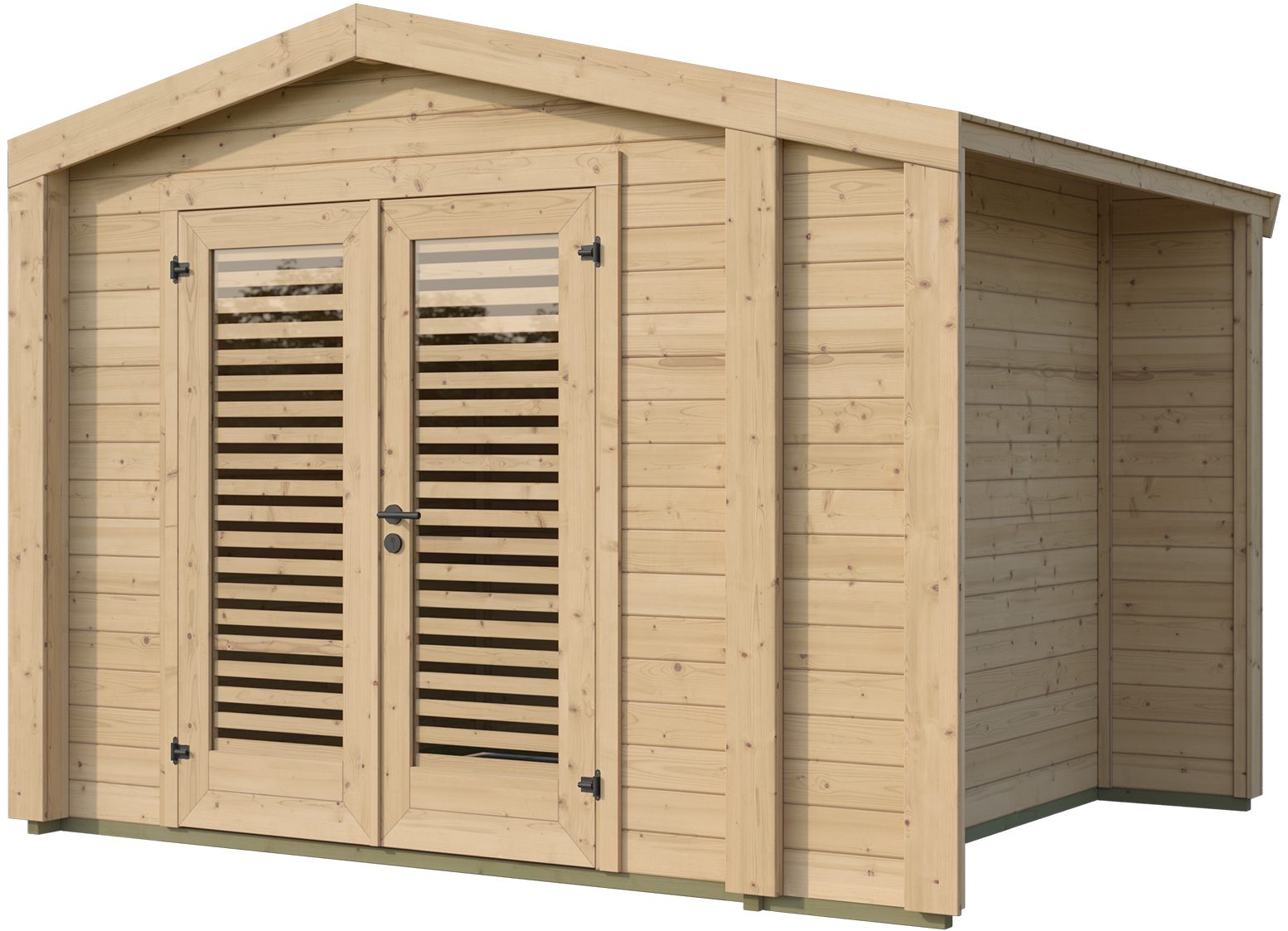 weka Gartenhaus Killarney, BxT: 311x263 cm, Doppeltür mit Lamellen