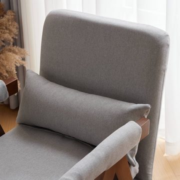 OKWISH Loungesessel Klappsessel mit Kissen, 6-fach verstellbares, umwandelbares Schlafsofa (geeignet für Zuhause und Büro)