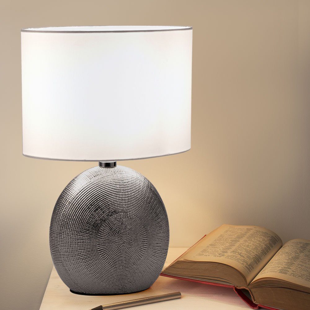 WOFI Tischleuchte, Leuchtmittel nicht inklusive, Tischlampe Wohnzimmer Tischleuchte Keramik | Tischlampen