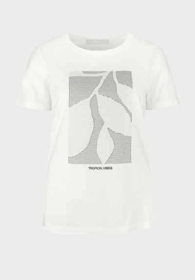 bianca Print-Shirt DINIA mit bestickten Frontmotiv in cleanen Farben