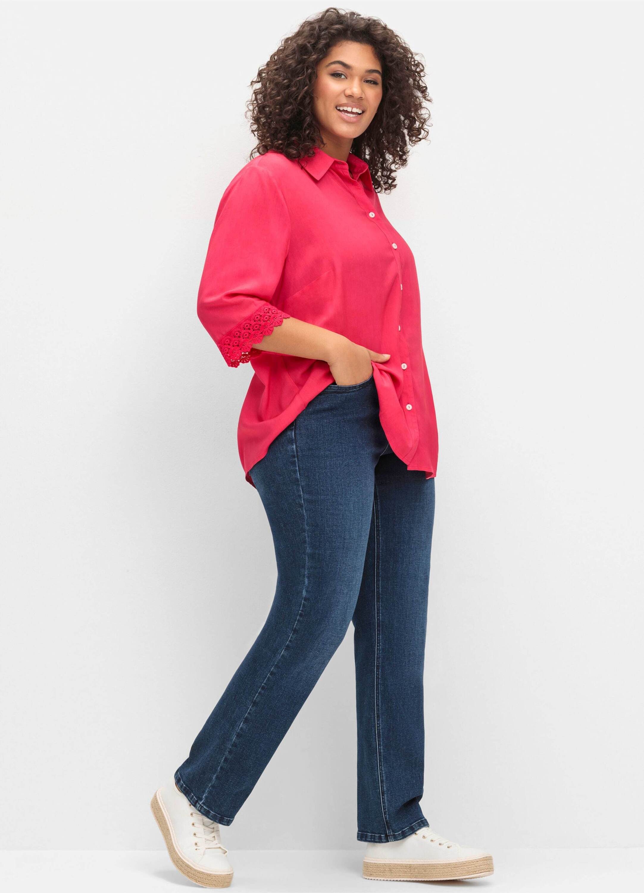 Sheego Bequeme Jeans Stretch-Jeans normal mit funktionellen TruTemp365® Fasern