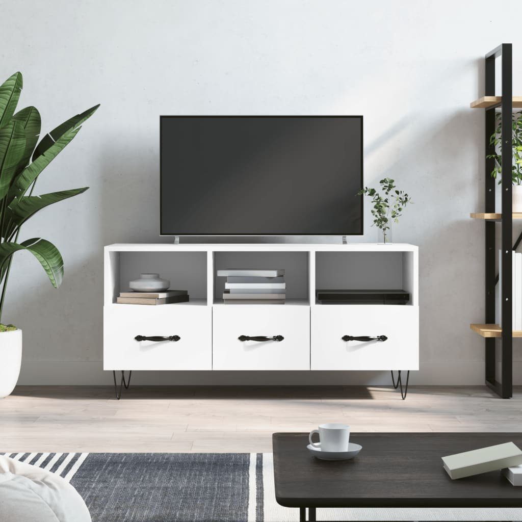furnicato TV-Schrank Weiß 102x36x50 cm Holzwerkstoff