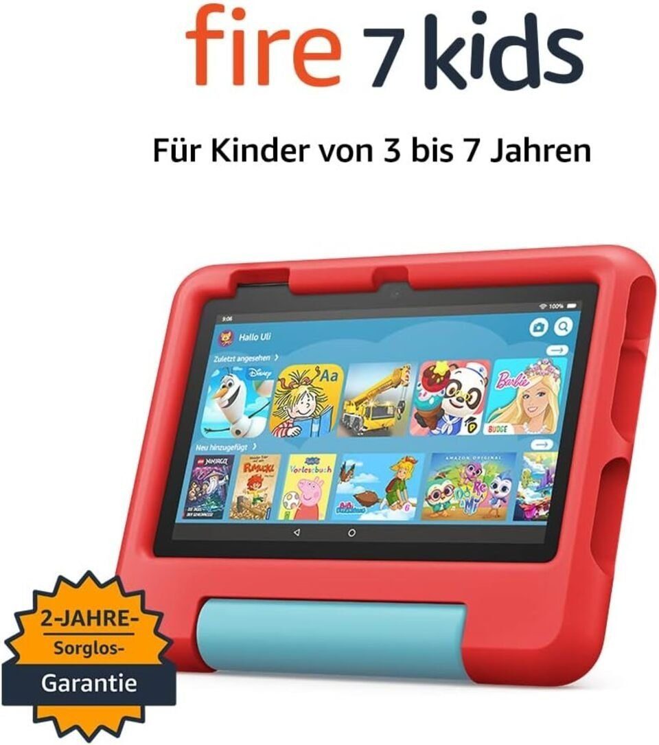 7-Zoll-Display, Fire von für Grafiktablett 7 Jahren, 7 Kinder GB Rot 3 bis Kids-Tablet, 16