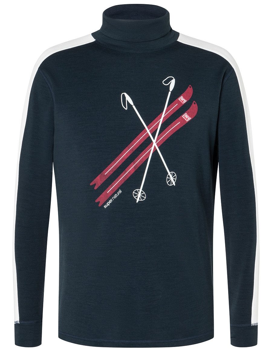 Sweatshirt für Herren, Merino KRYSSEDE SKI ROLL NECK