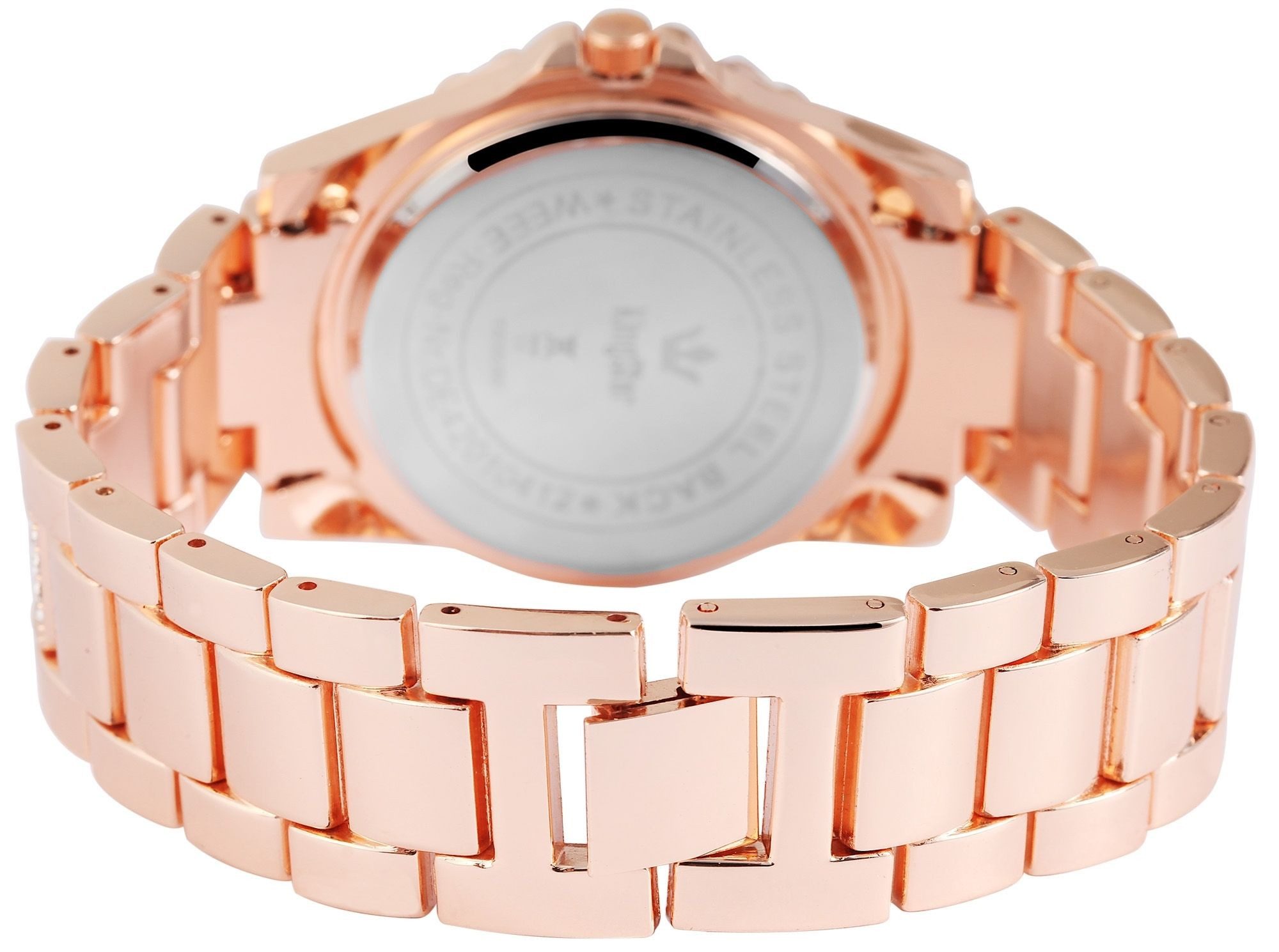 KingStar Quarzuhr Crystal-Besatz, Damenuhr Metall