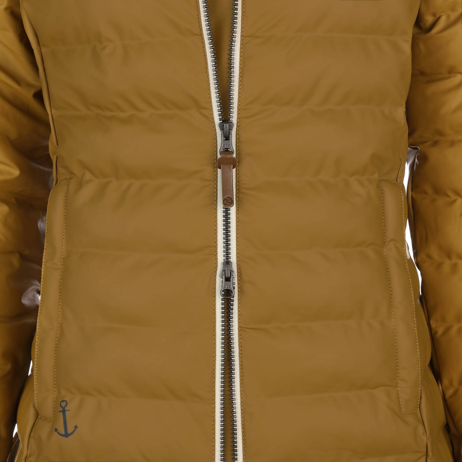 zimt gesteppt Outdoor-Jacke Damen Fashion Dry Regenmantel PU-Mantel wasserdicht Danzig wind- - und