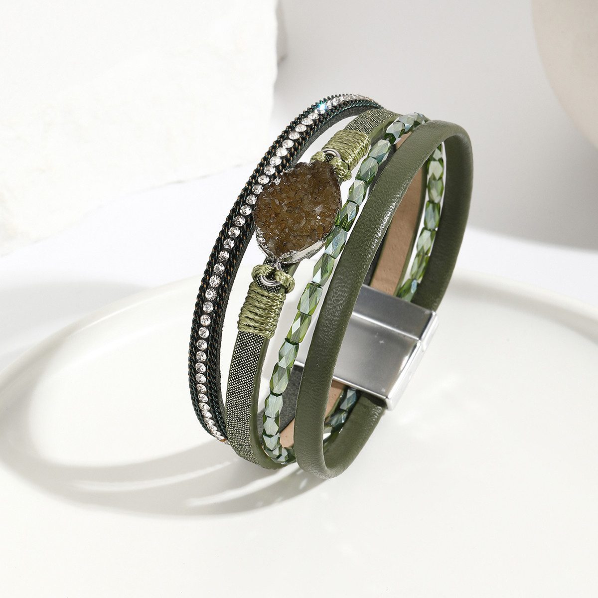 KARMA Lederarmband Damenarmband Wickelarmband Damen Magnetverschluss günstig online kaufen