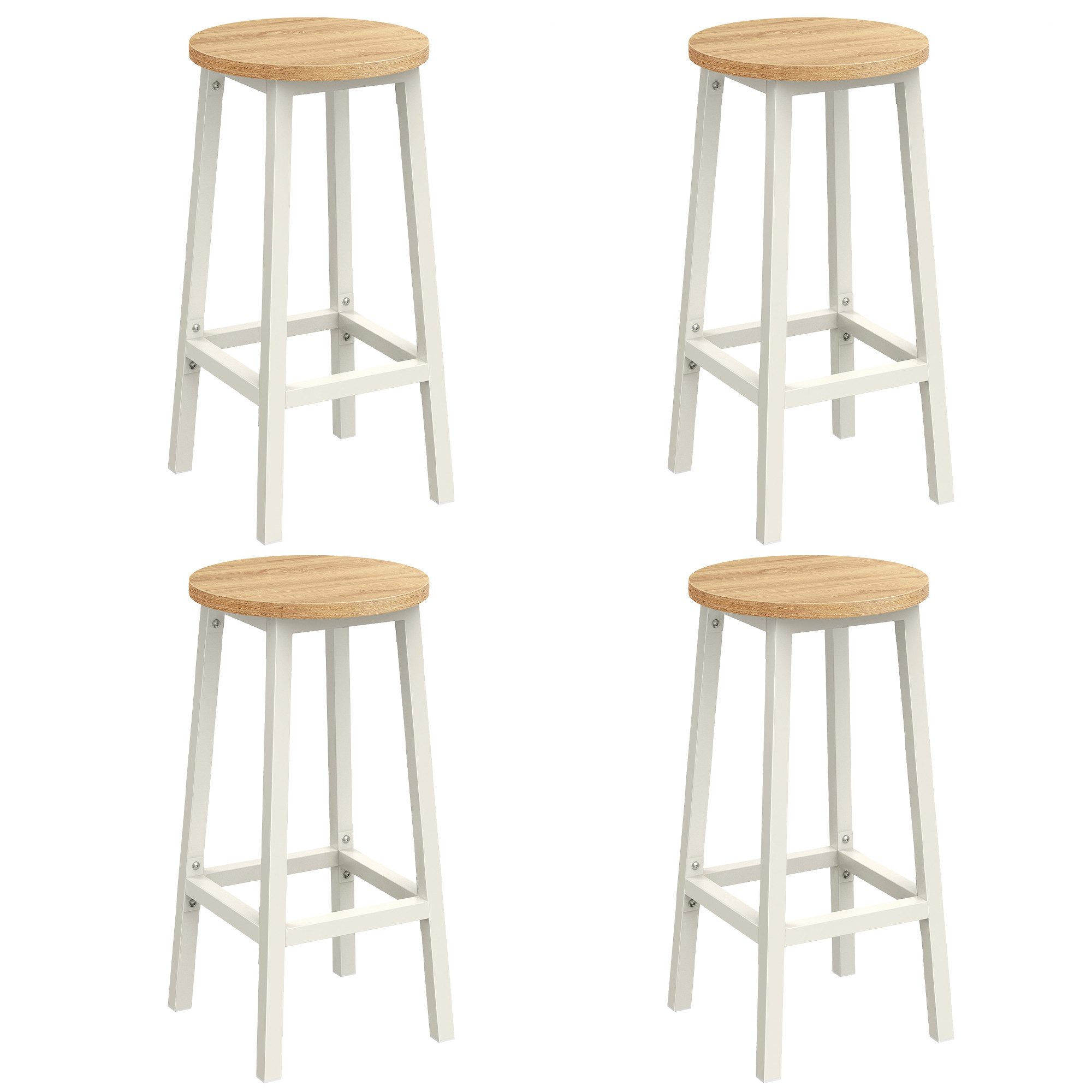 VASAGLE Barhocker Barstühle (Set, 4 St), Barhocker, 2er Set, Barstühle, 65c günstig online kaufen