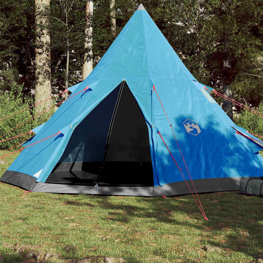 vidaXL Tipi-Zelt Tipi-Campingzelt 4 Personen Blau Wasserdicht, Personen: 4 (1 tlg)