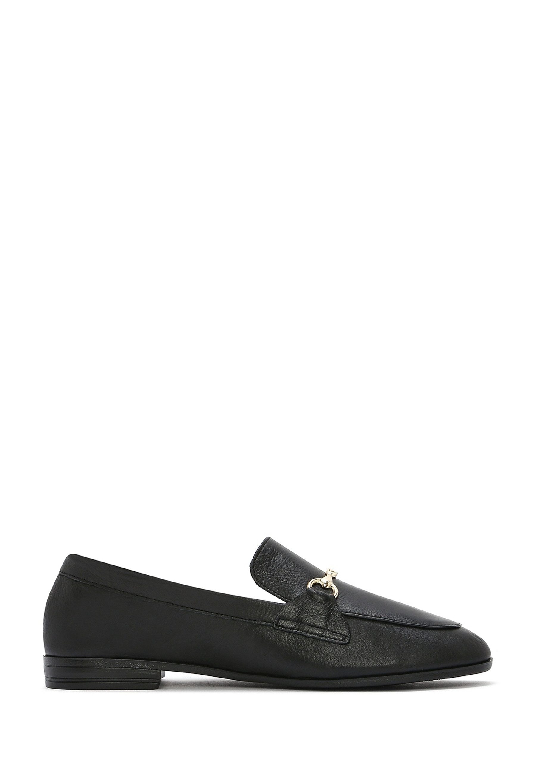 Derimod Maskuline Loafer aus Leder Loafer Echtes Leder, Lederfutter, TPU-Sohle, Slip-On-Stil, Bit-Detail