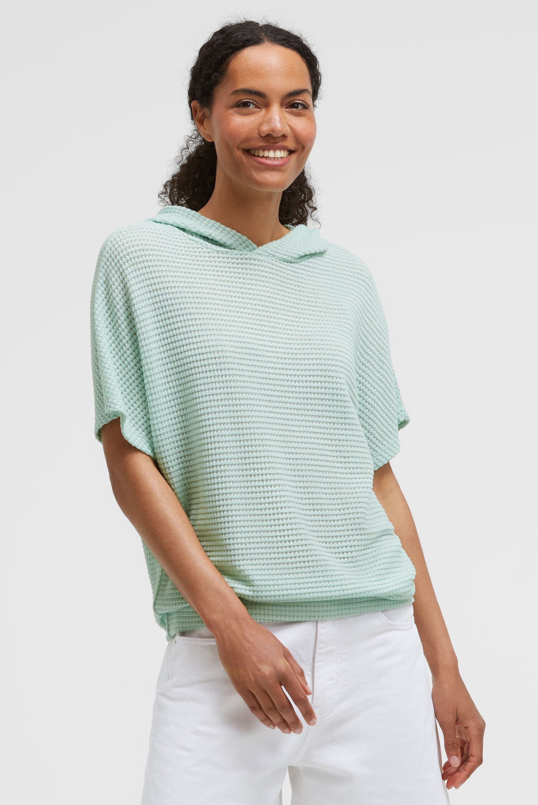SENSES.THE LABEL Kapuzenpullover mit überschnittenen Schultern