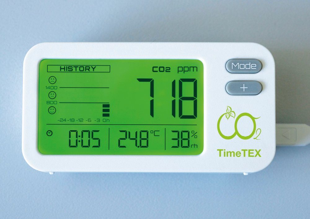 TimeTEX Feuchtigkeitsmesser Luftgüte-Messer CO2 "Plus", (1-St)