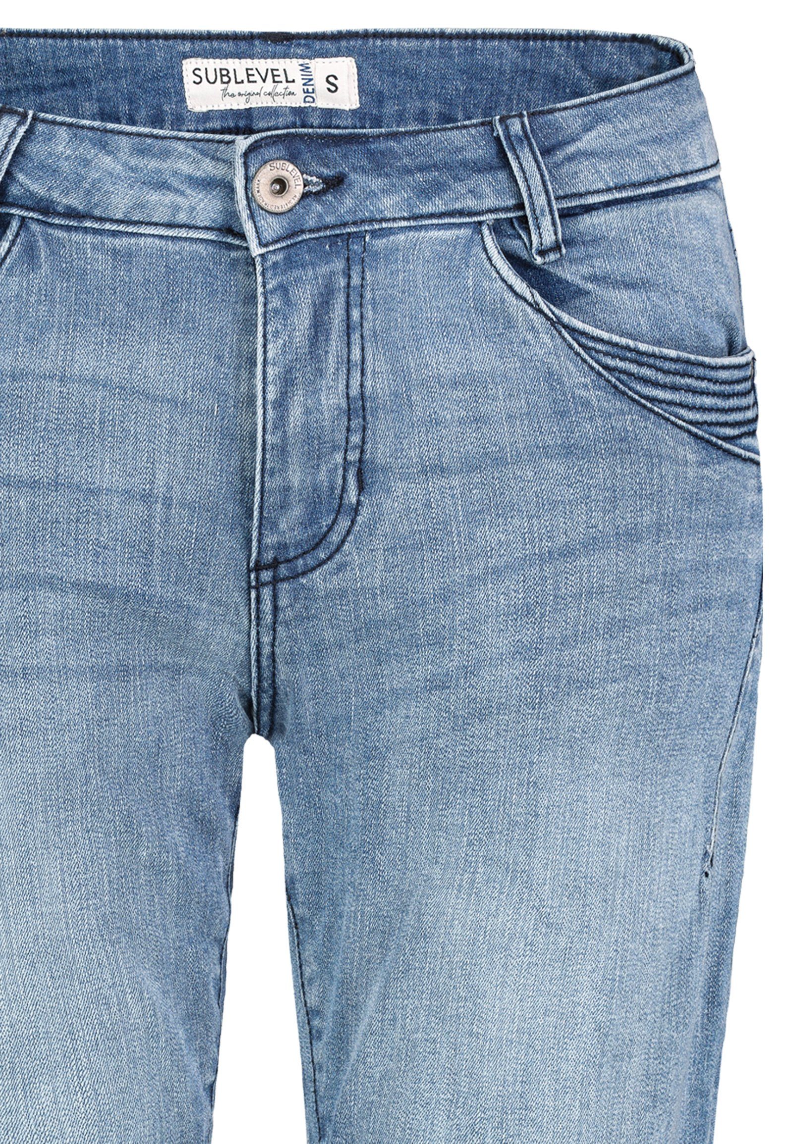 SUBLEVEL Bermudas Damen Capri Hose Jeans Shorts 3/4 Hose Short Bermuda Denim Short – Bild 3 von 5